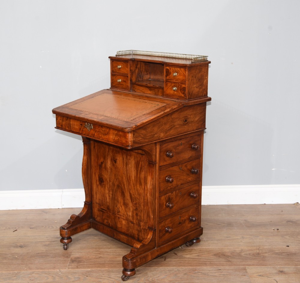 Victorian walnut Davenport desk  View II