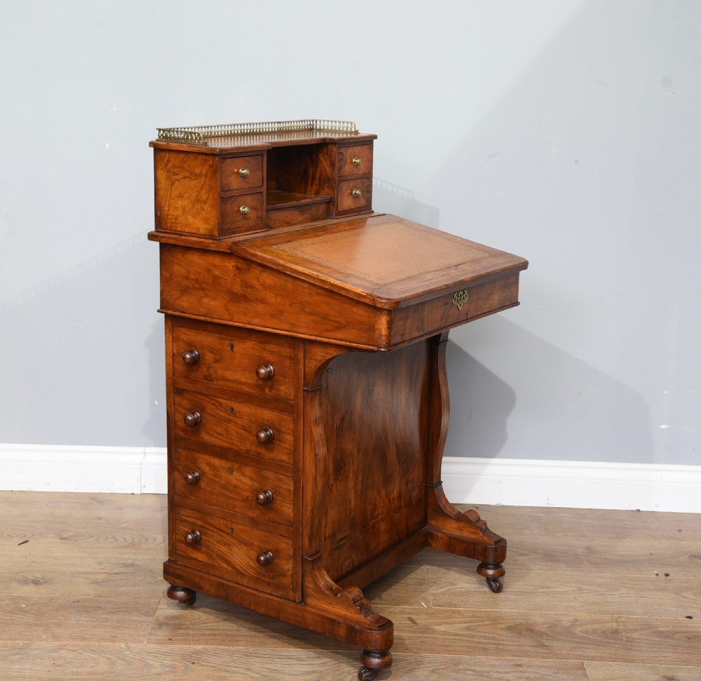 Victorian walnut Davenport desk  View III
