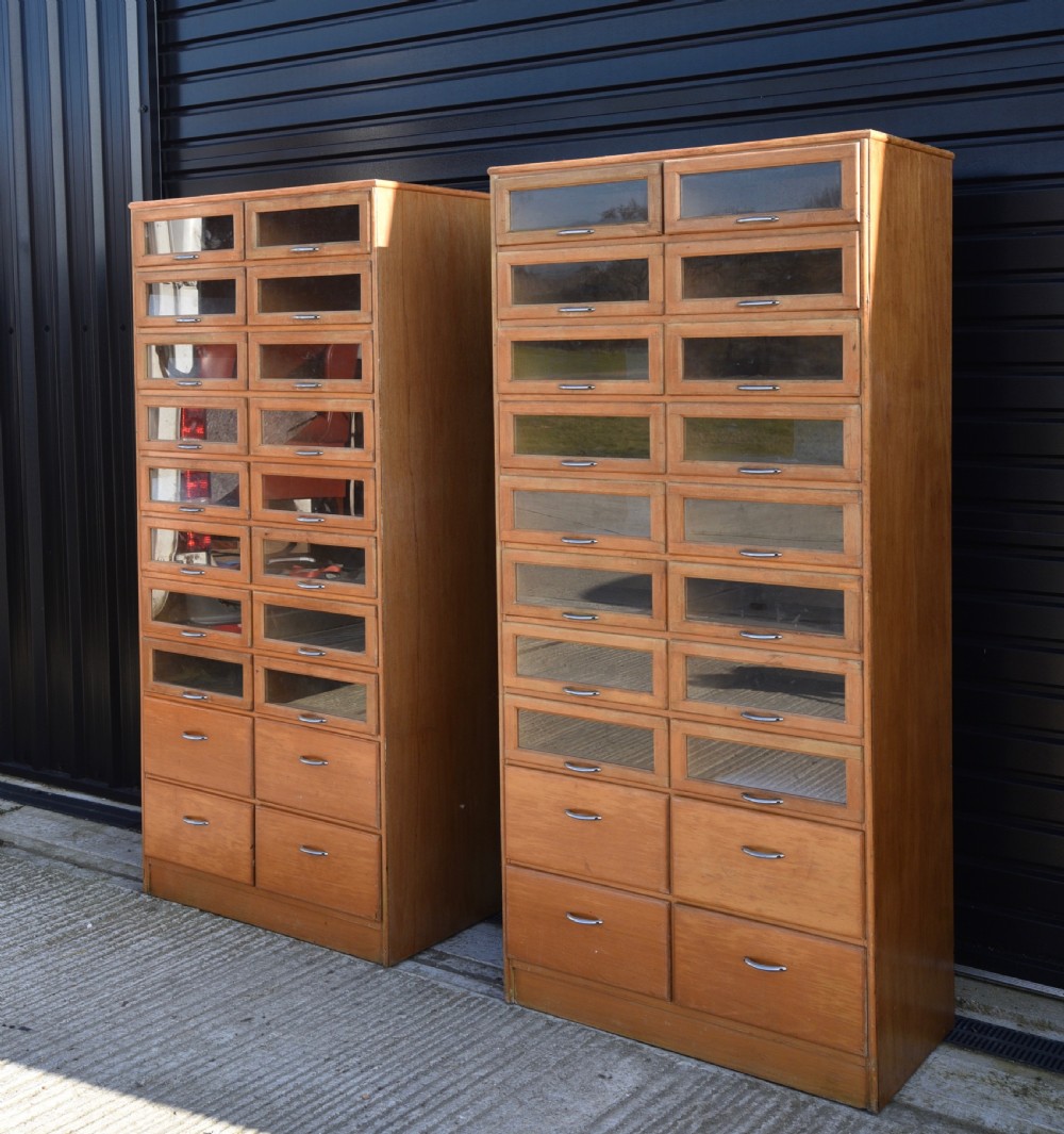 pair of Haberdashery cabinets bank of drawers  View II