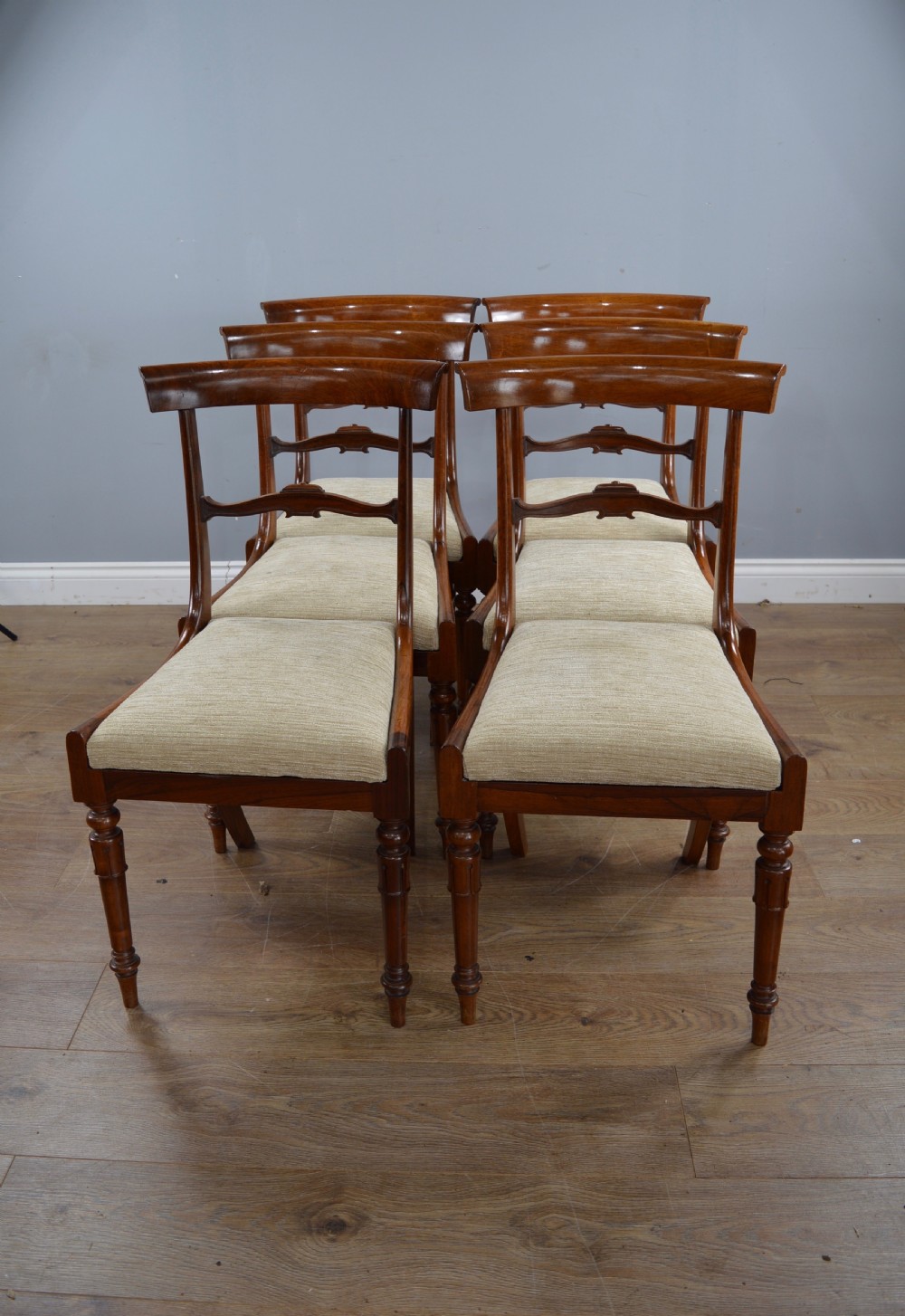 Set of 6 Regency rosewood dining chairs 