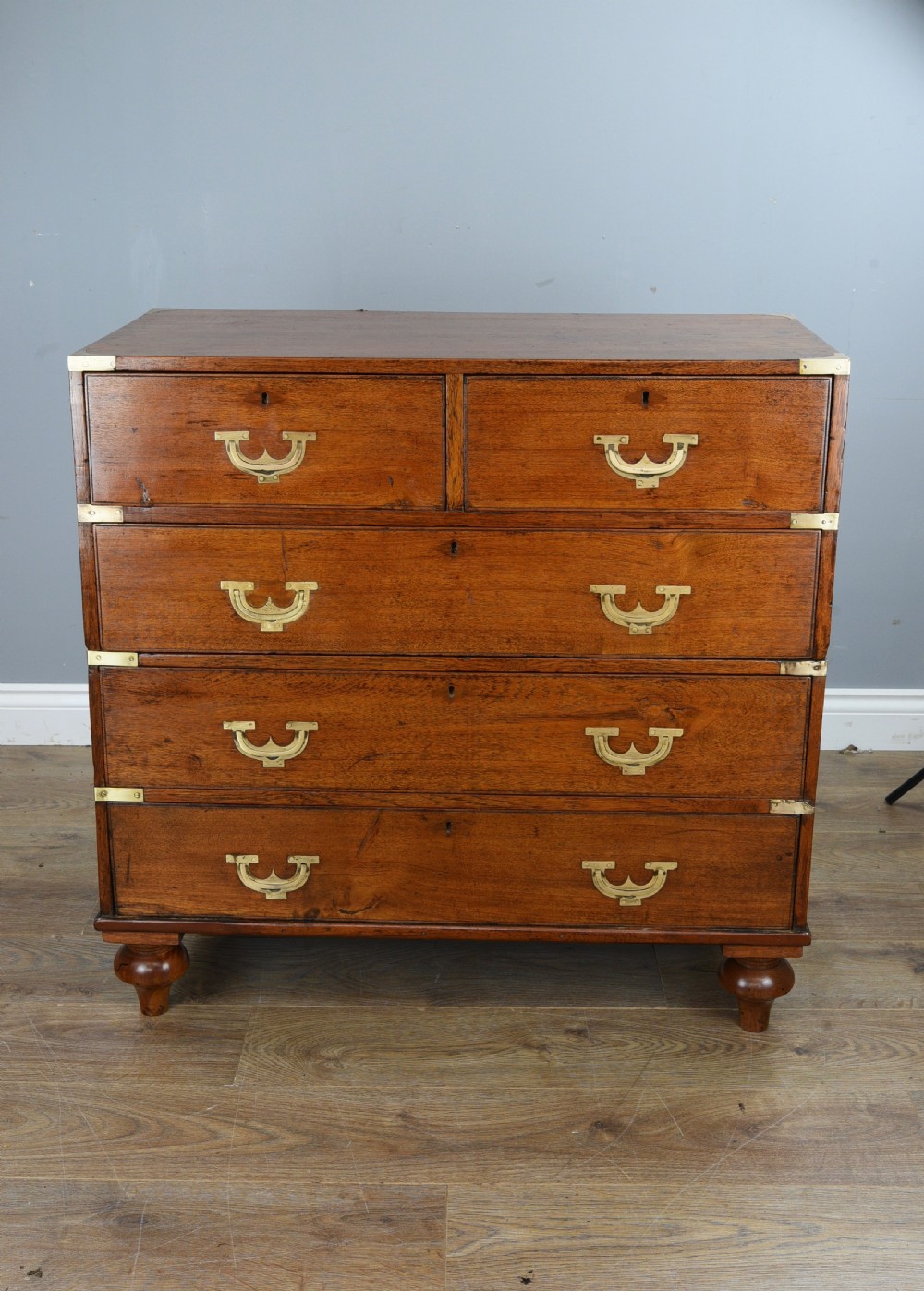 19th century campaign military chest of drawers 