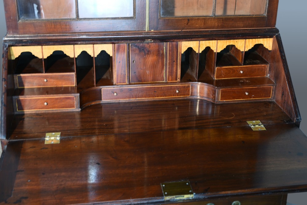 Georgian mahogany bureau bookcase  View IV