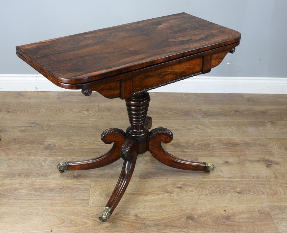 Regency rosewood card table 