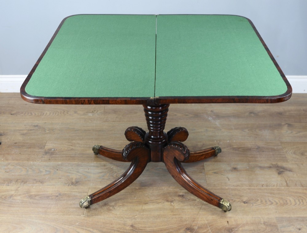 Regency rosewood card table  View V