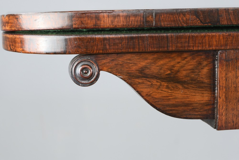 Regency rosewood card table  View VI