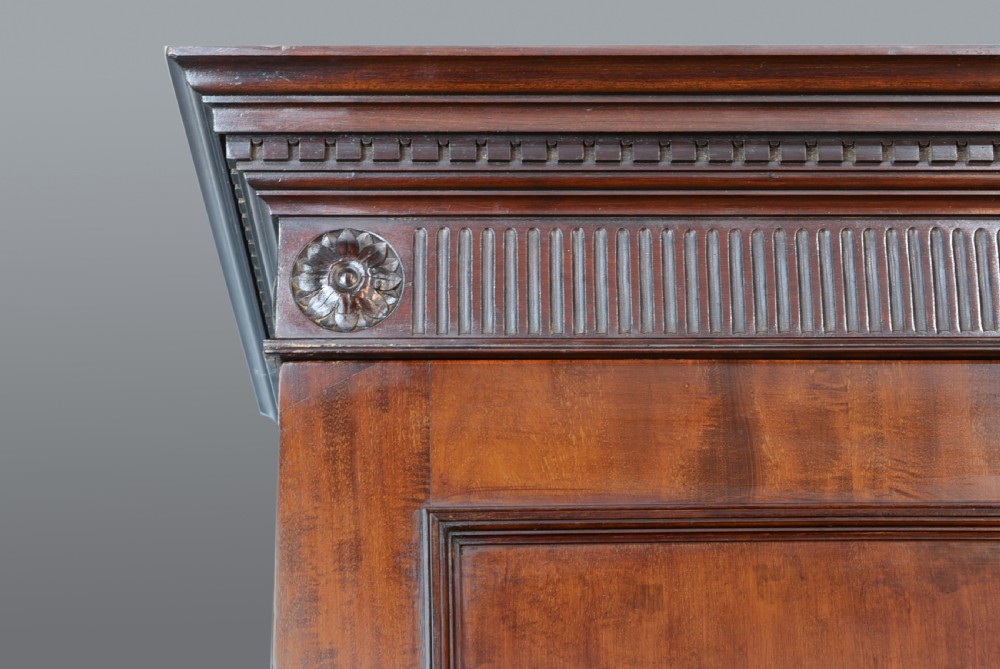 19th Century Georgian style four door mahogany breakfront wardrobe  circa 1880  View IV