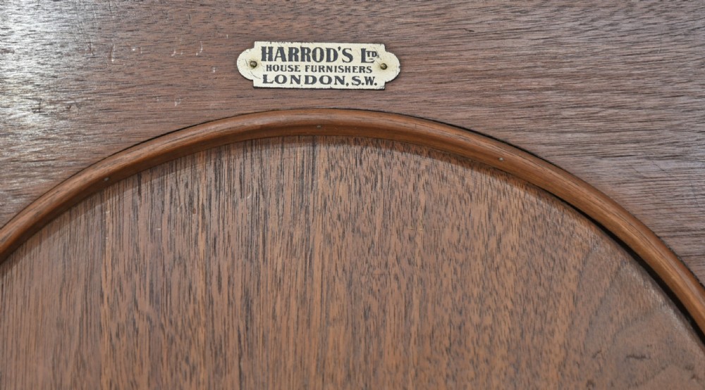 Antique walnut triple wardrobe by harrods London  View IV