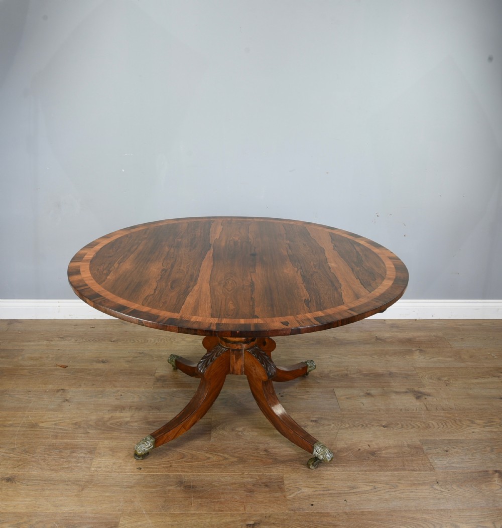 Regency rosewood circular dining table 