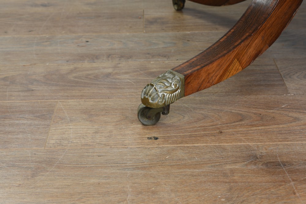 Regency rosewood circular dining table  View IV