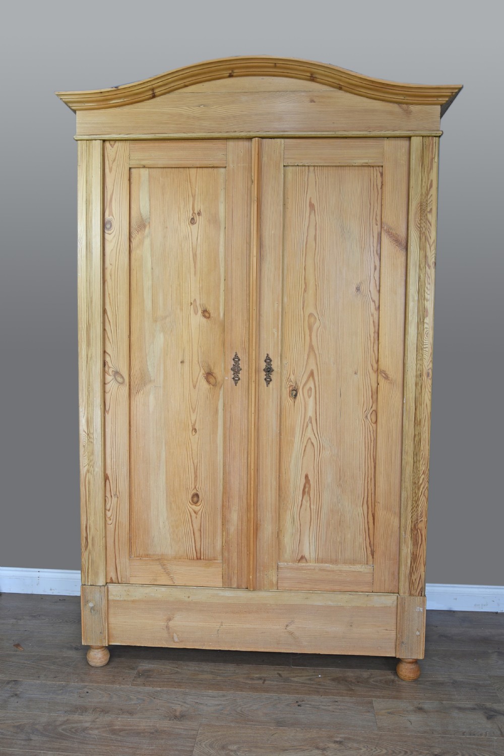 Victorian pine double wardrobe 