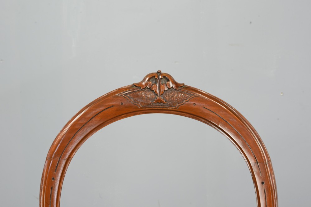 set of six Victorian walnut balloon back chairs  View VII
