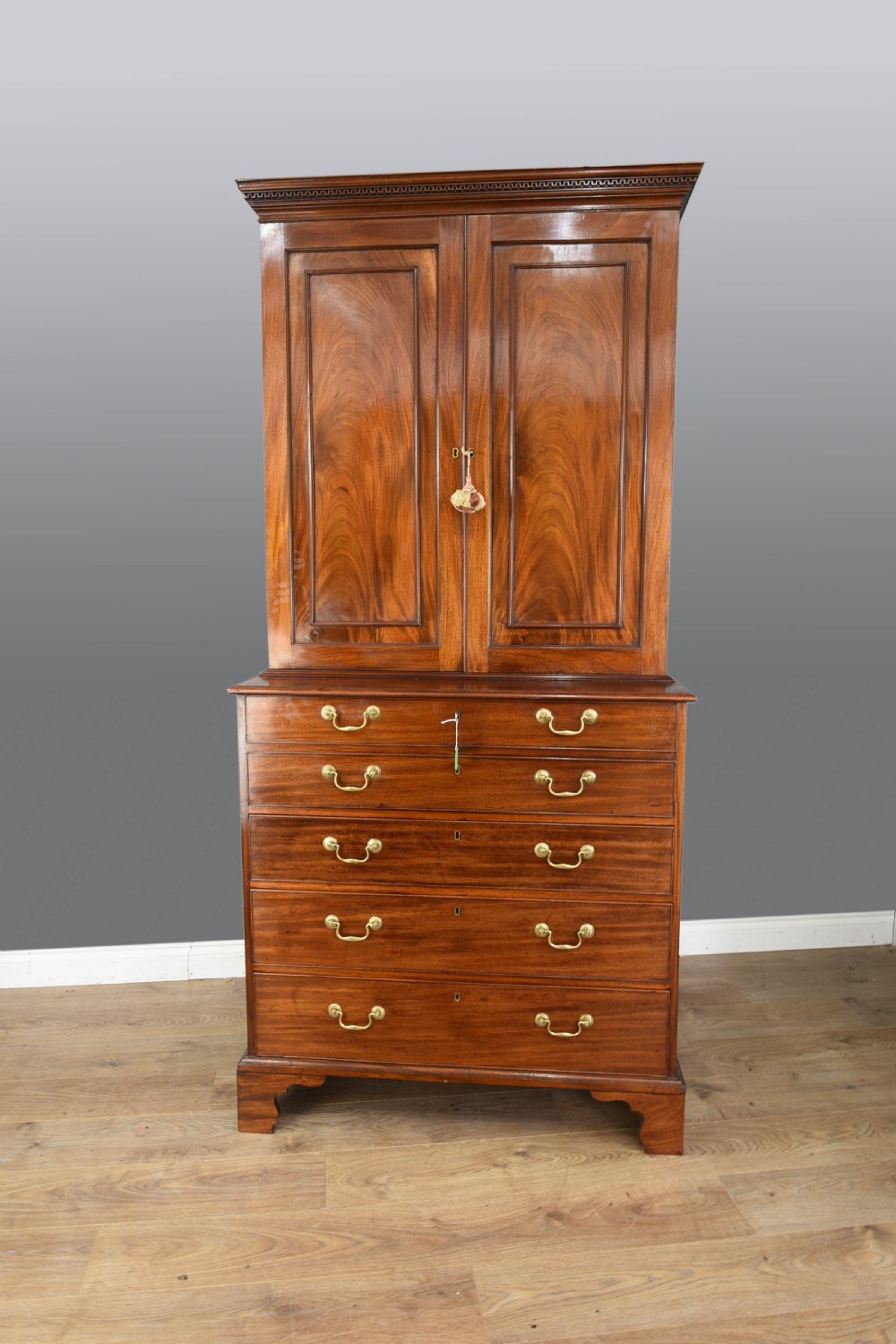 Regency mahogany sectretaire bookcase 