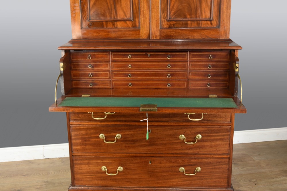 Regency mahogany sectretaire bookcase  View III