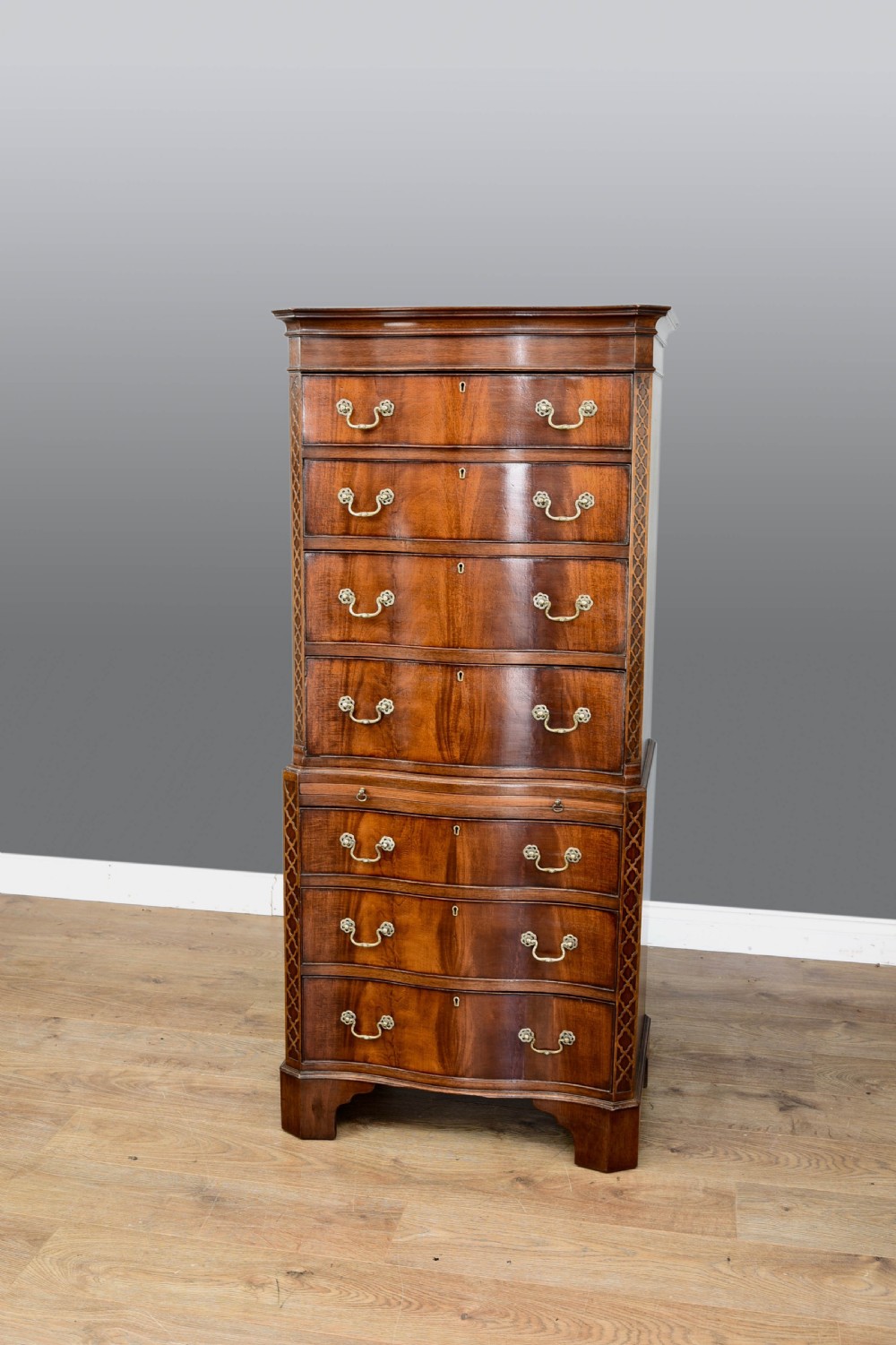 Antique mahogany chest on chest tall boy 