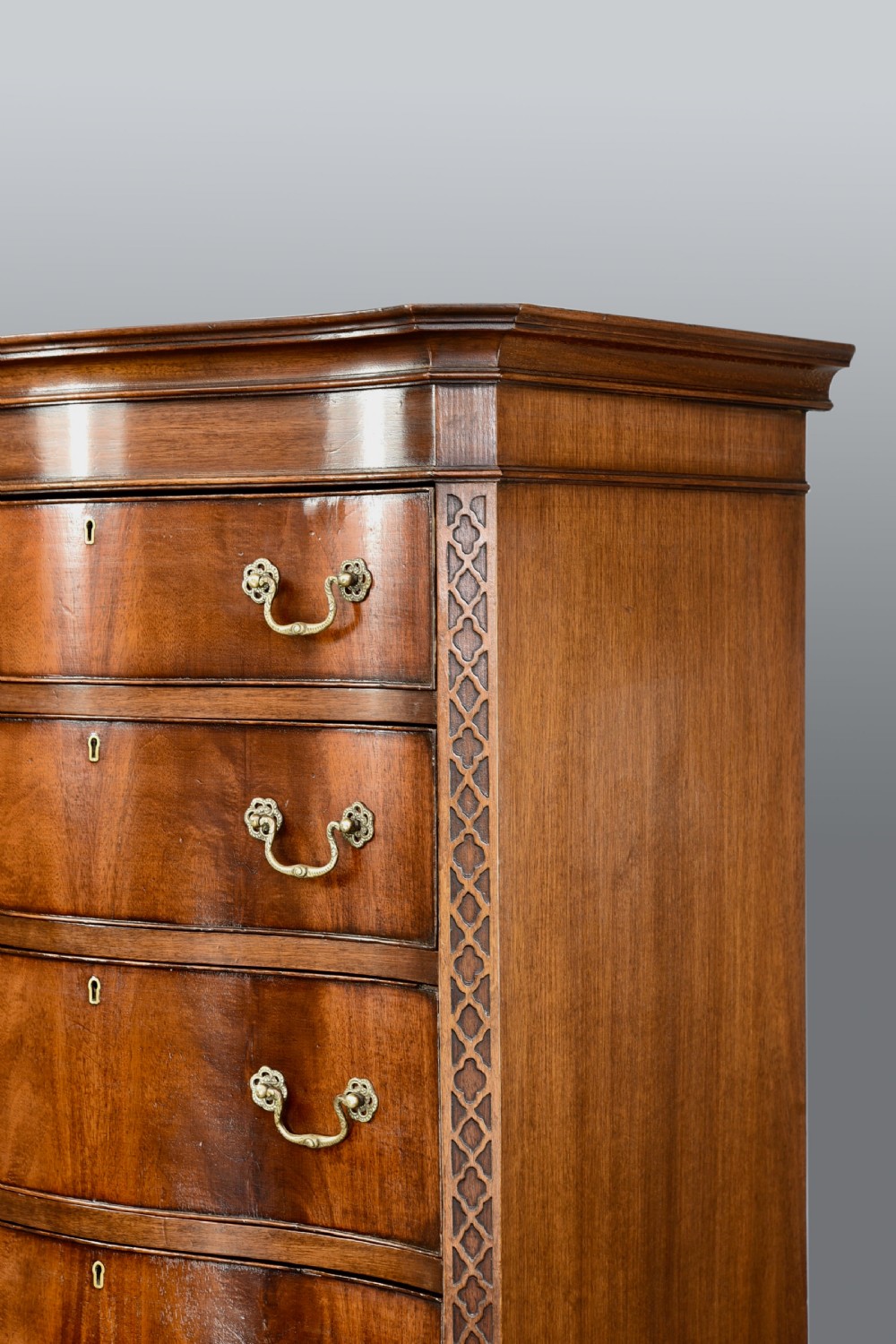 Antique mahogany chest on chest tall boy  View V
