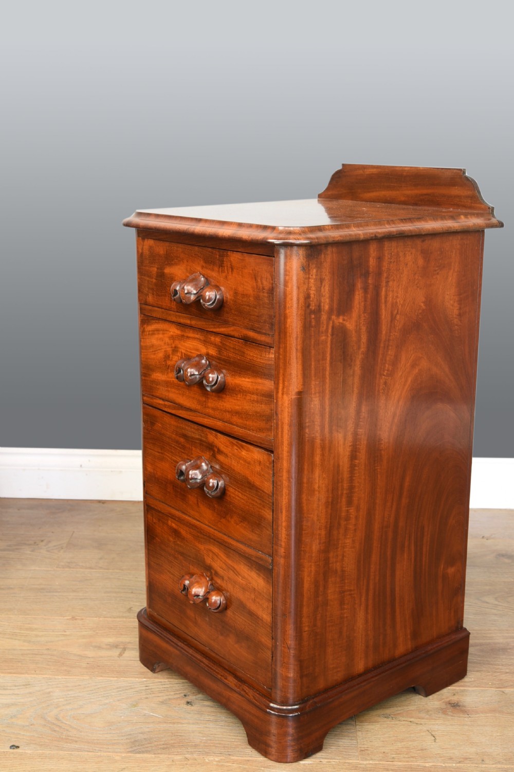 pair of Victorian mahogany bedside chests of drawers  View VI