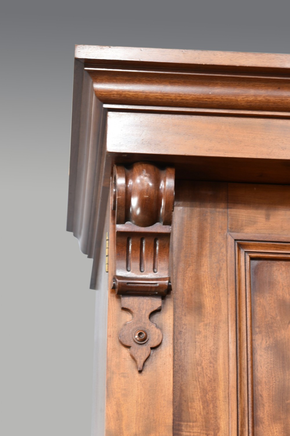 Antique Victorian mahogany gentlemans double wardrobe  View III