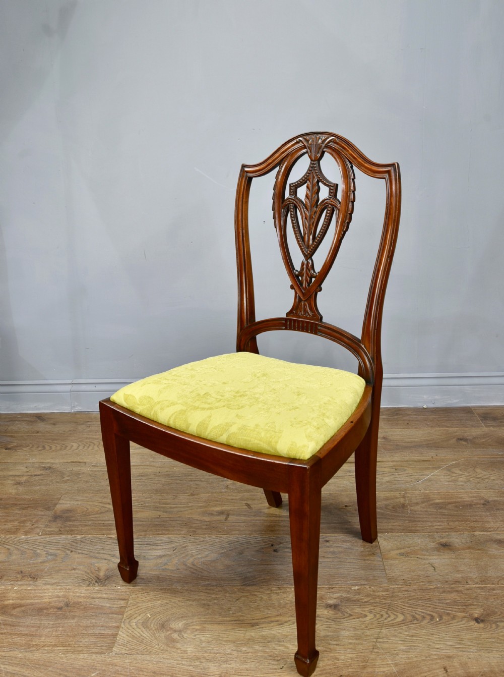 Antique set of eight mahogany dining chairs by S & H Jewell  View III