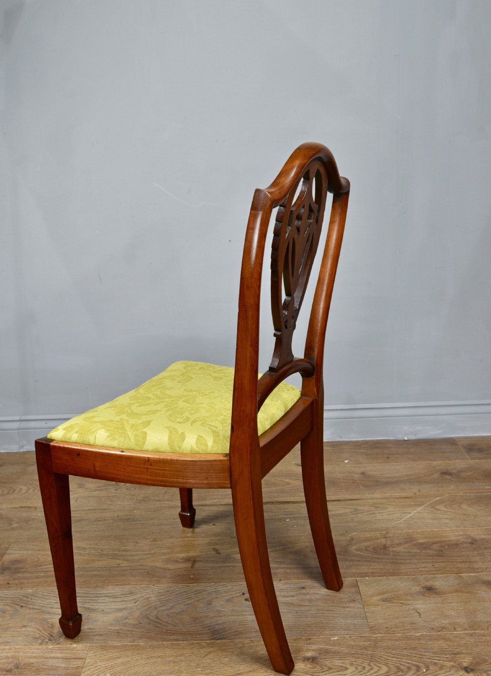 Antique set of eight mahogany dining chairs by S & H Jewell  View V