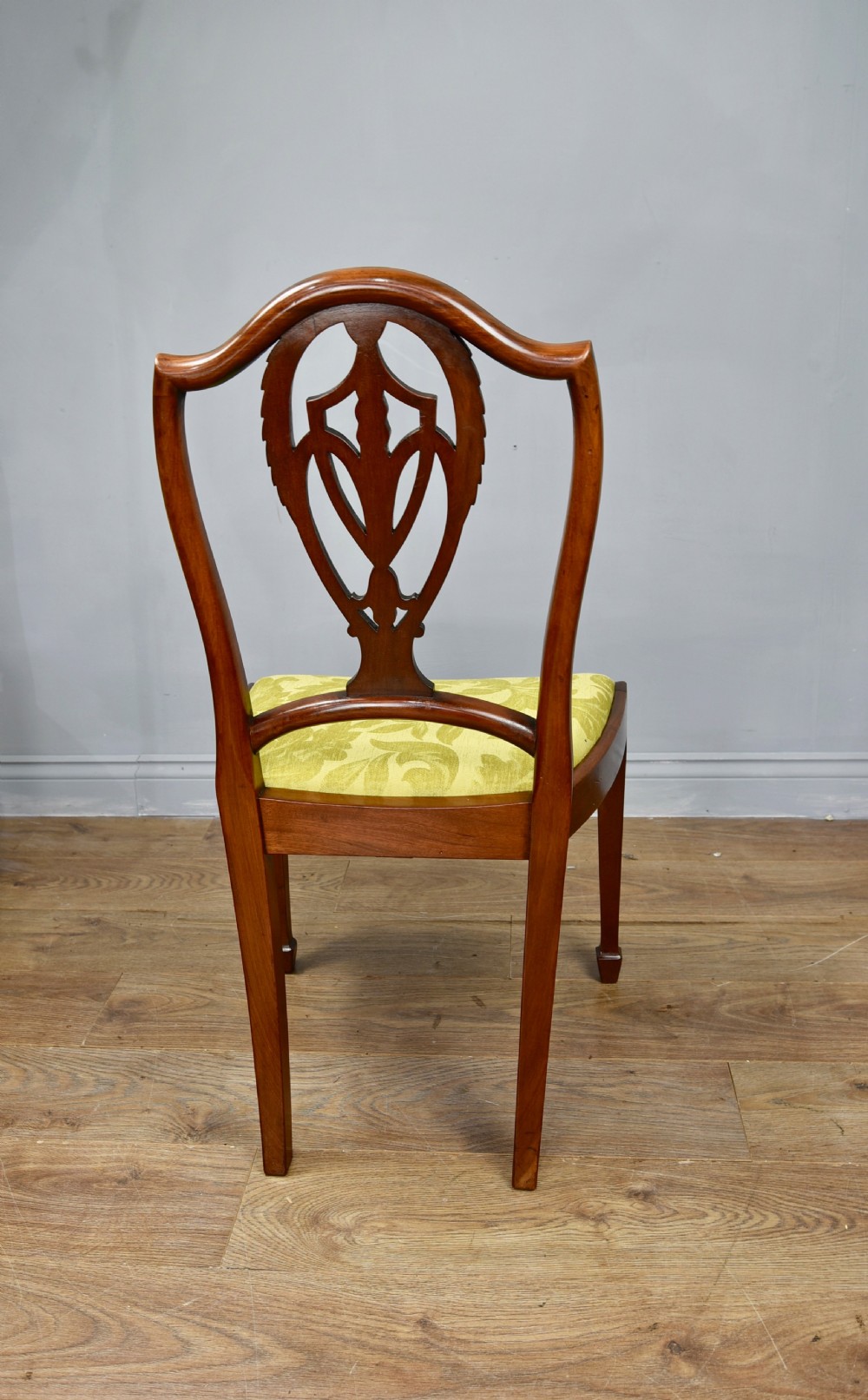 Antique set of eight mahogany dining chairs by S & H Jewell  View VI