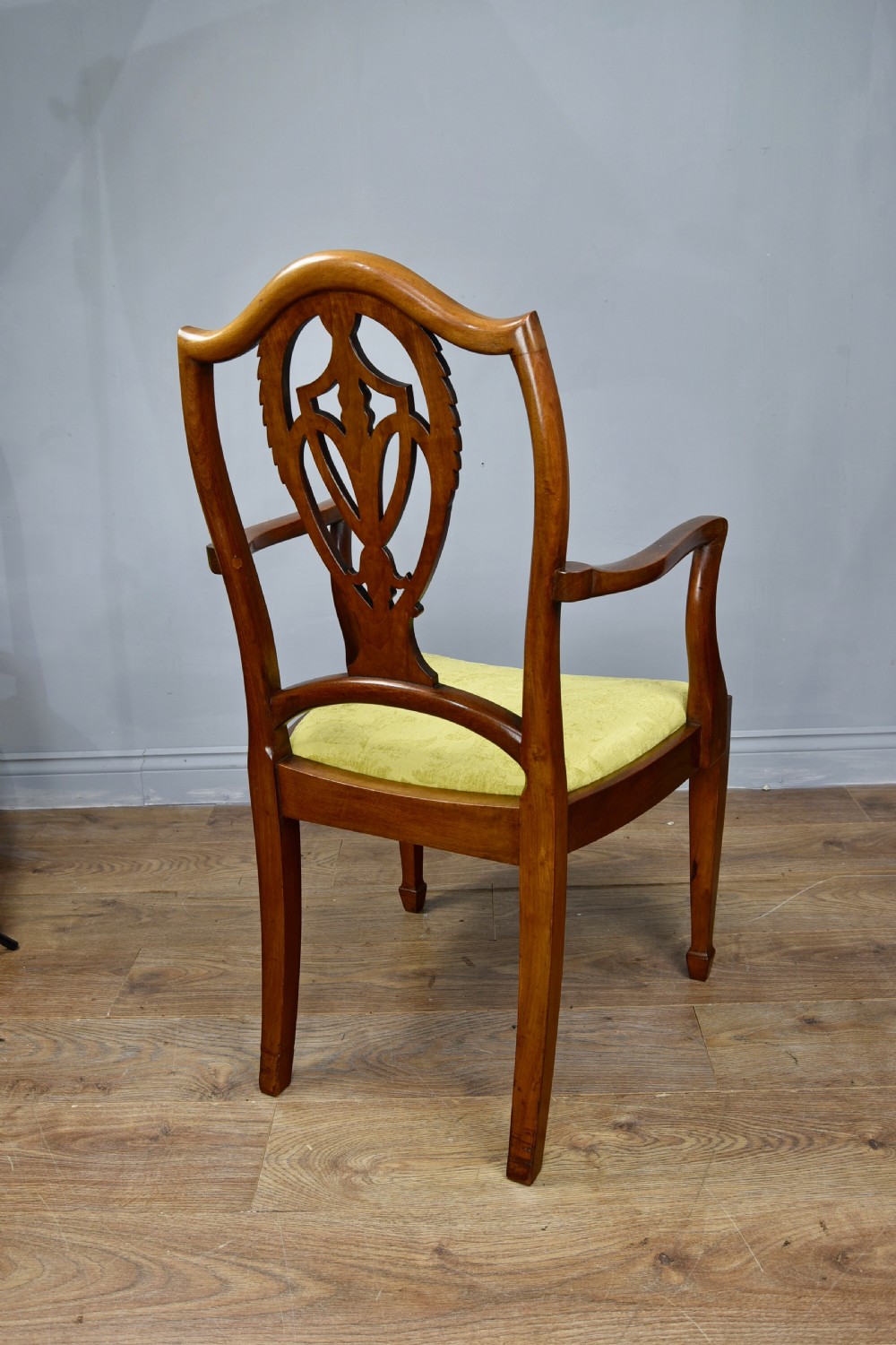Antique set of eight mahogany dining chairs by S & H Jewell  View VIII