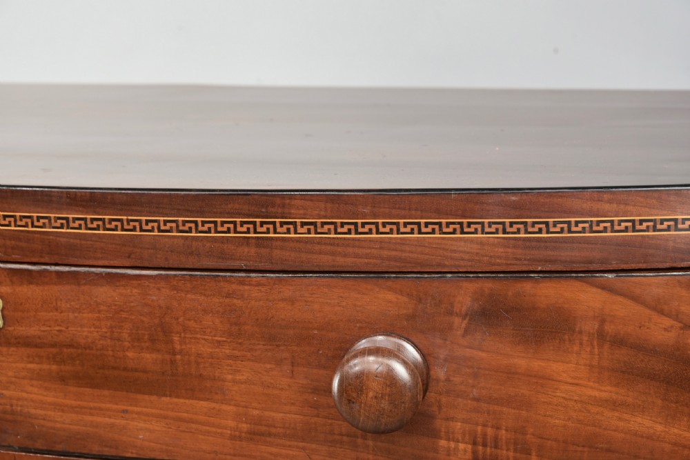 Georgian mahogany bow front chest of drawers  View IV