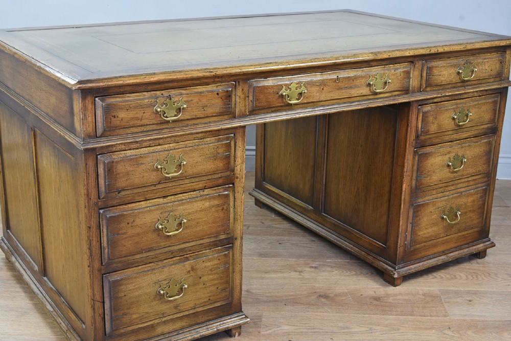 Ipswich oak pedestal desk  View II