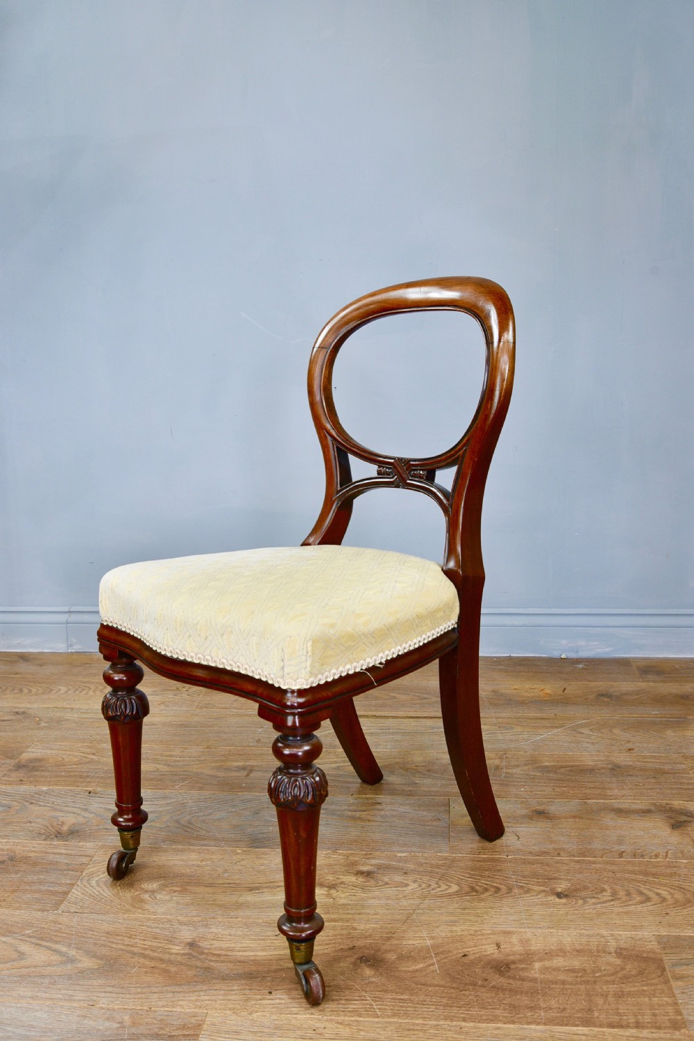 set of six Victorian mahogany dining back chairs stamped H Slaughter  View II