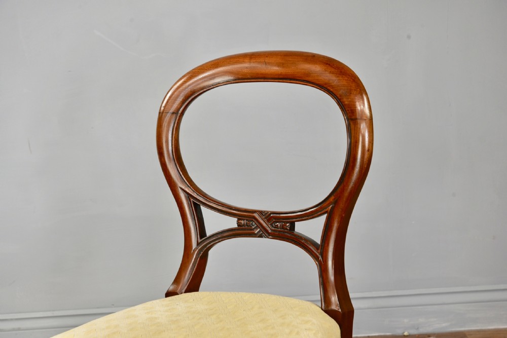 set of six Victorian mahogany dining back chairs stamped H Slaughter  View V