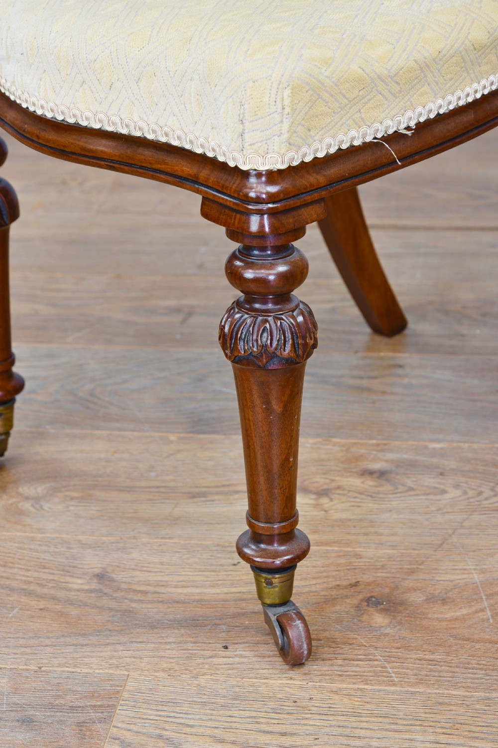 set of six Victorian mahogany dining back chairs stamped H Slaughter  View VI
