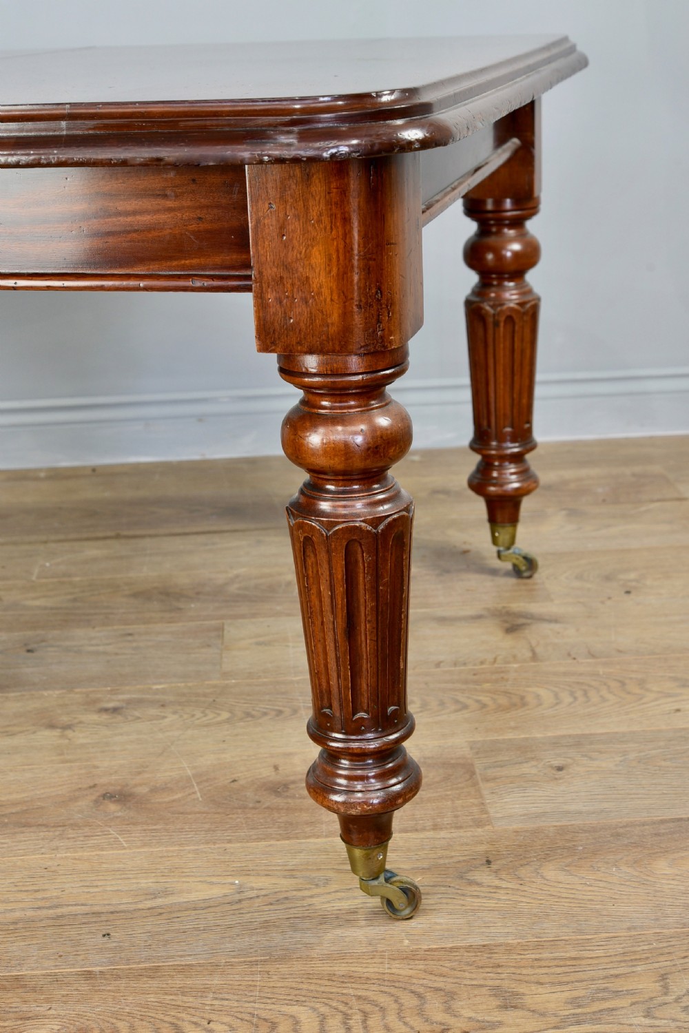 Victorian mahogany extending dining table seats ten  View III
