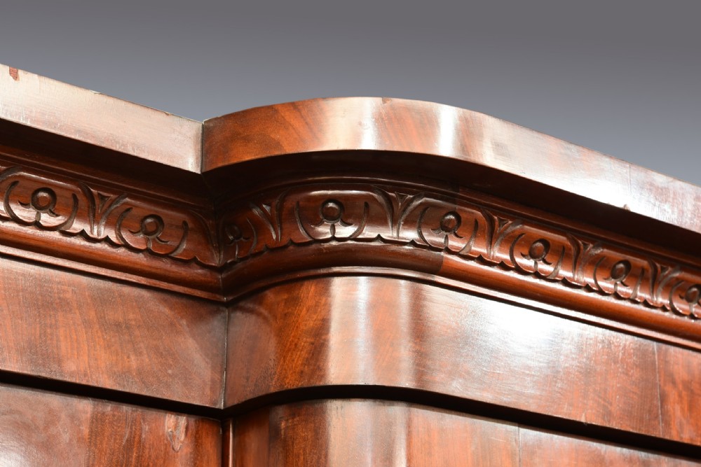 Victorian mahogany breakfront triple wardrobe  View V
