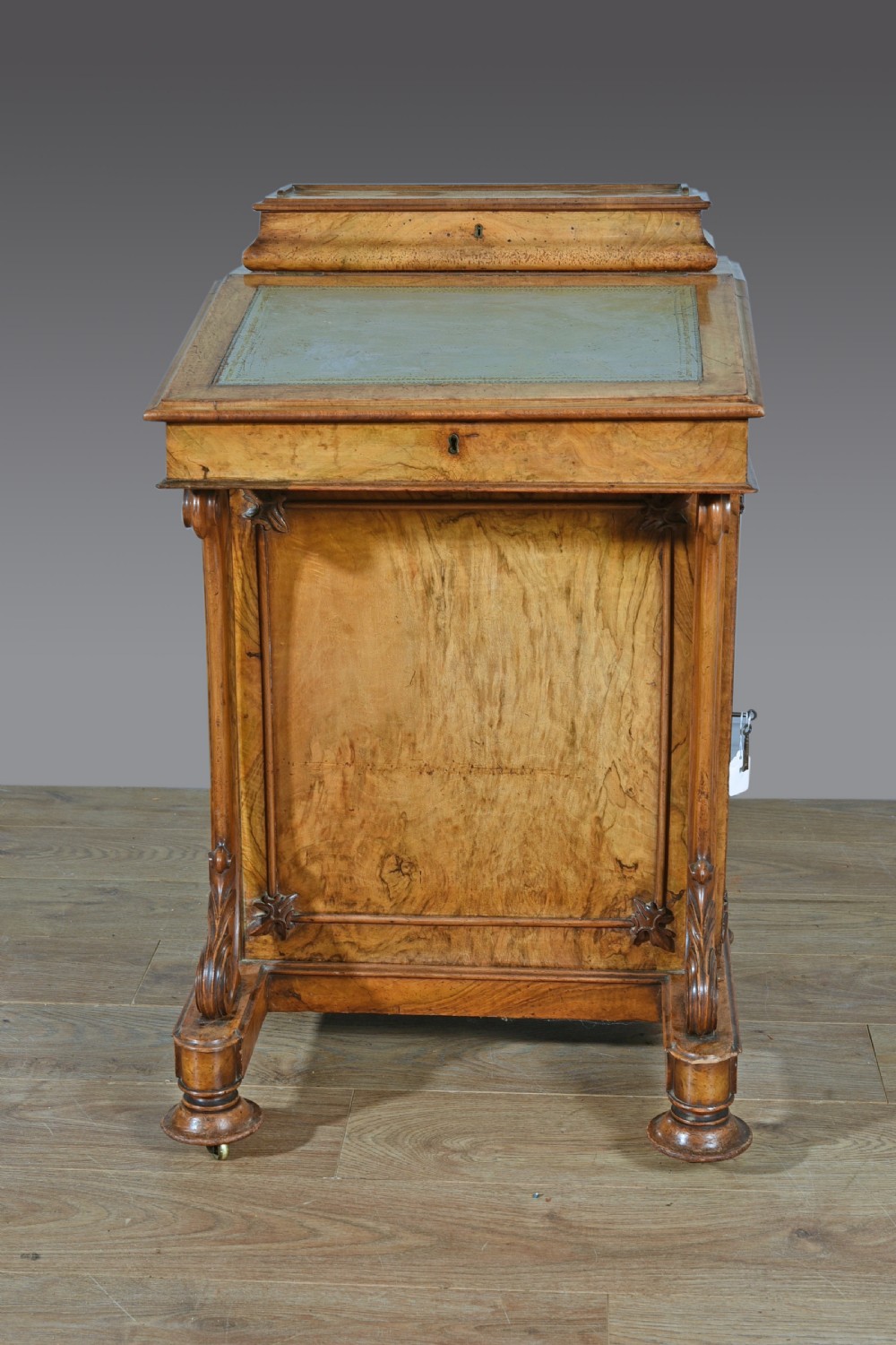 Fine Quality early Victorian walnut Davenport  View II