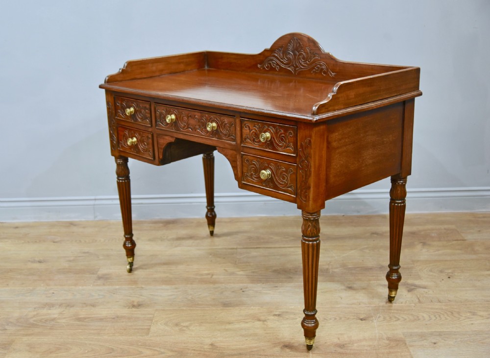 Georgian mahogany writing table  View III