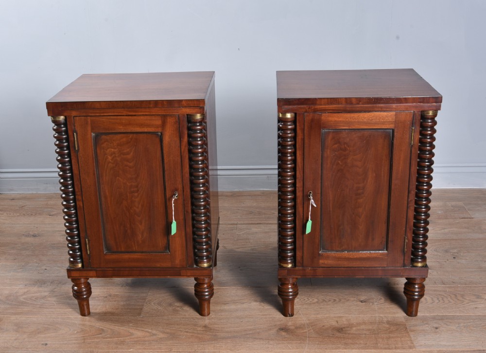 Antique pair of Regency mahogany bedside cabinets ,nite stands 