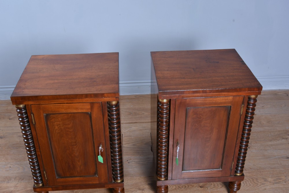 Antique pair of Regency mahogany bedside cabinets ,nite stands  View VIII