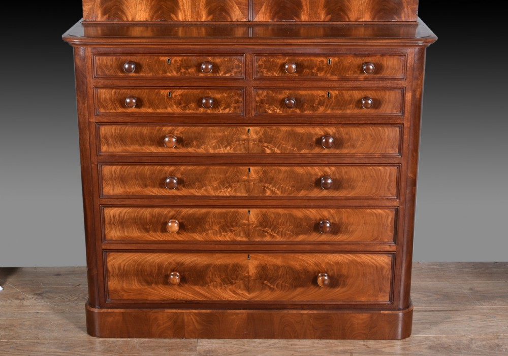 Antique Victorian mahogany bookcase attributed to Howard & sons  View II