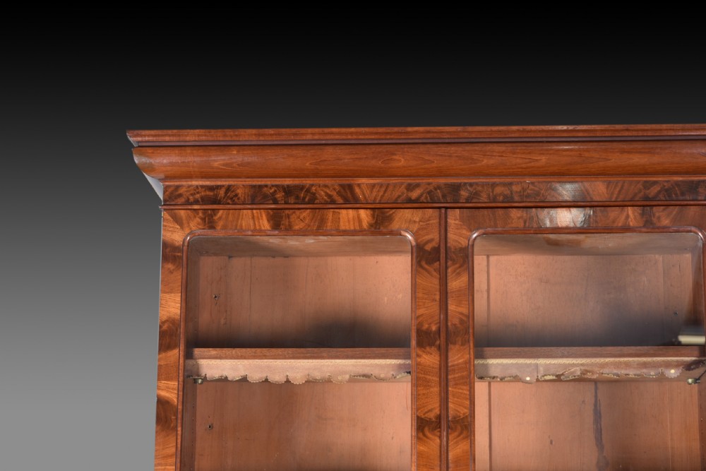 Antique Victorian mahogany bookcase attributed to Howard & sons  View VI