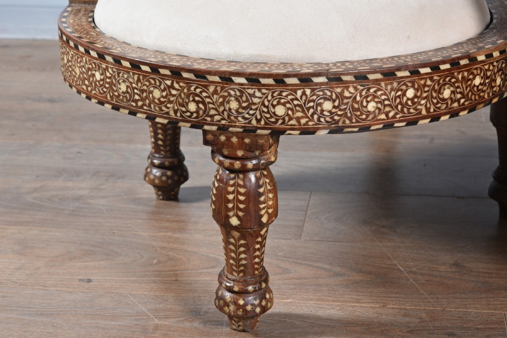19th century anglo Indian   inlaid conversation seat  View VIII