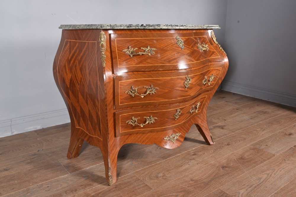 Mahogany marble top commode  View II