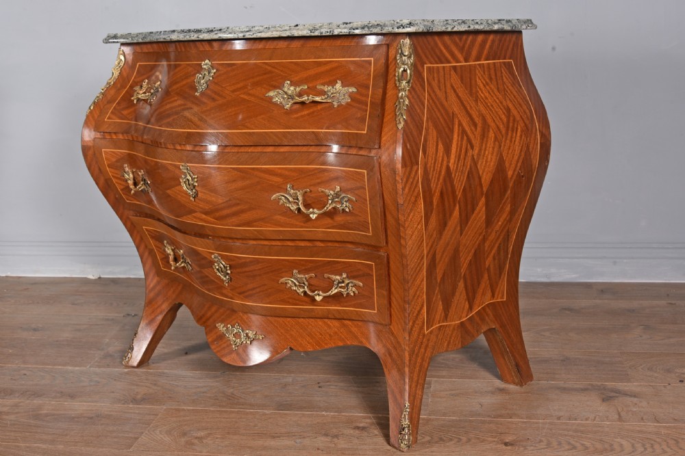 Mahogany marble top commode  View III