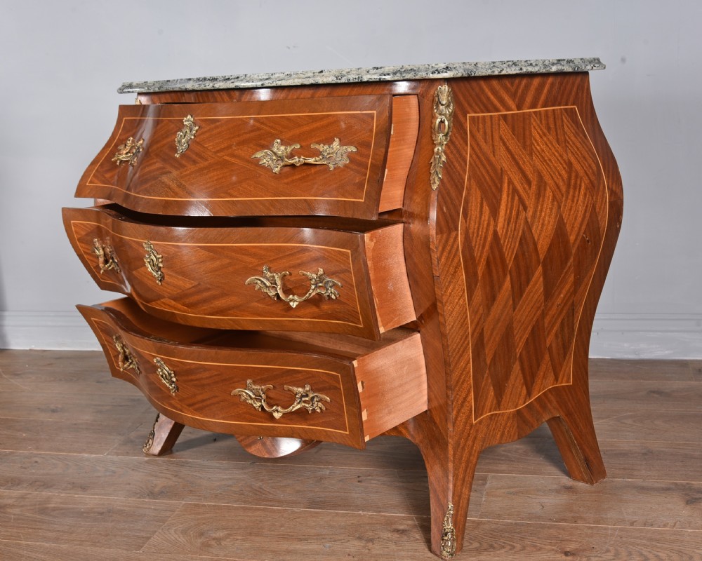 Mahogany marble top commode  View V