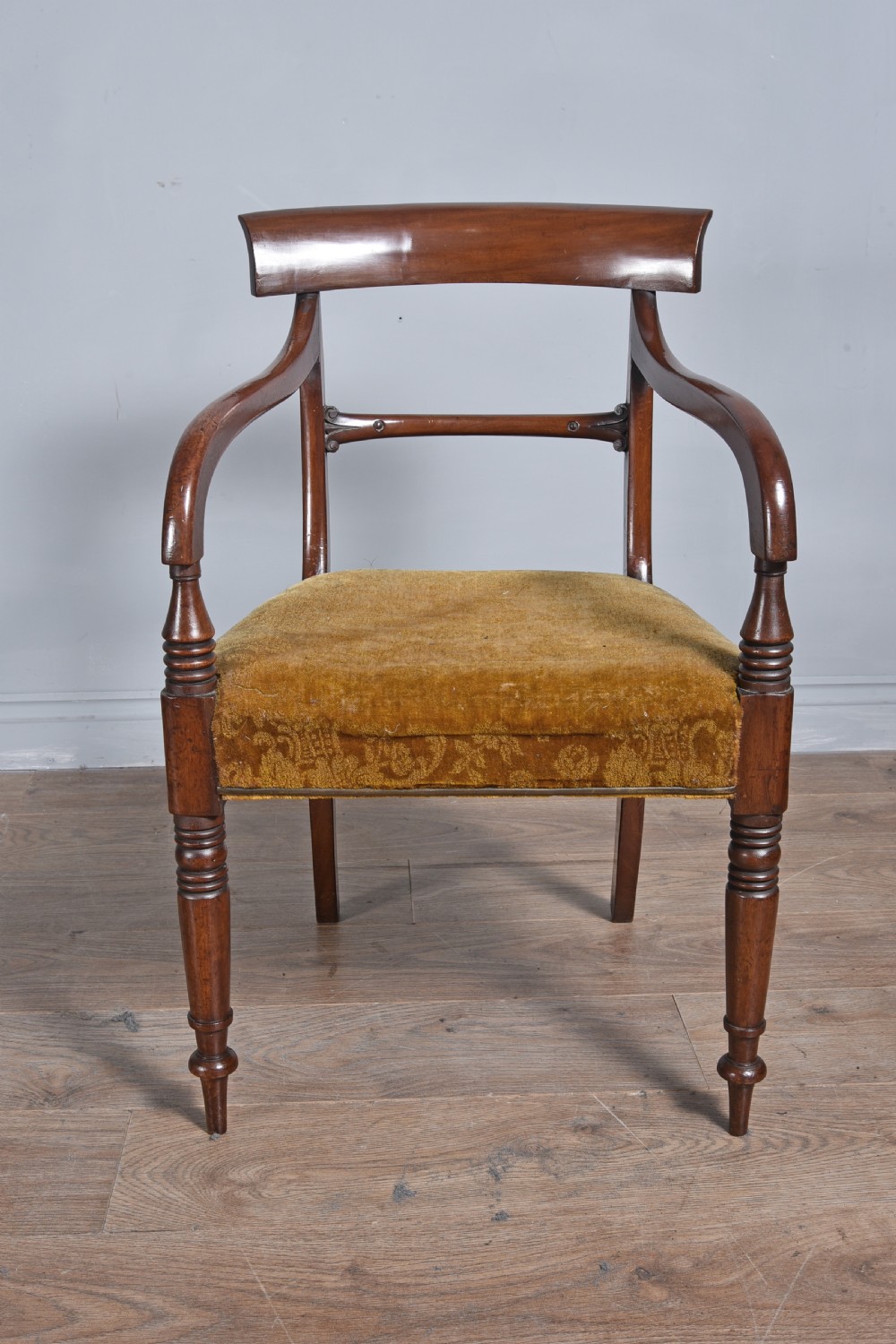 Set of eight late Regency mahogany dining chairs  View V