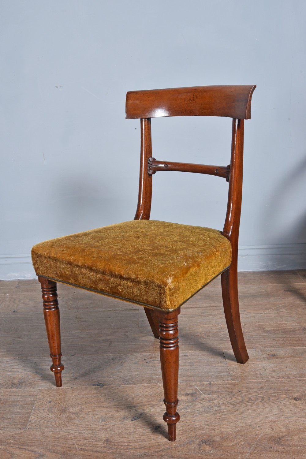 Set of eight late Regency mahogany dining chairs  View IX