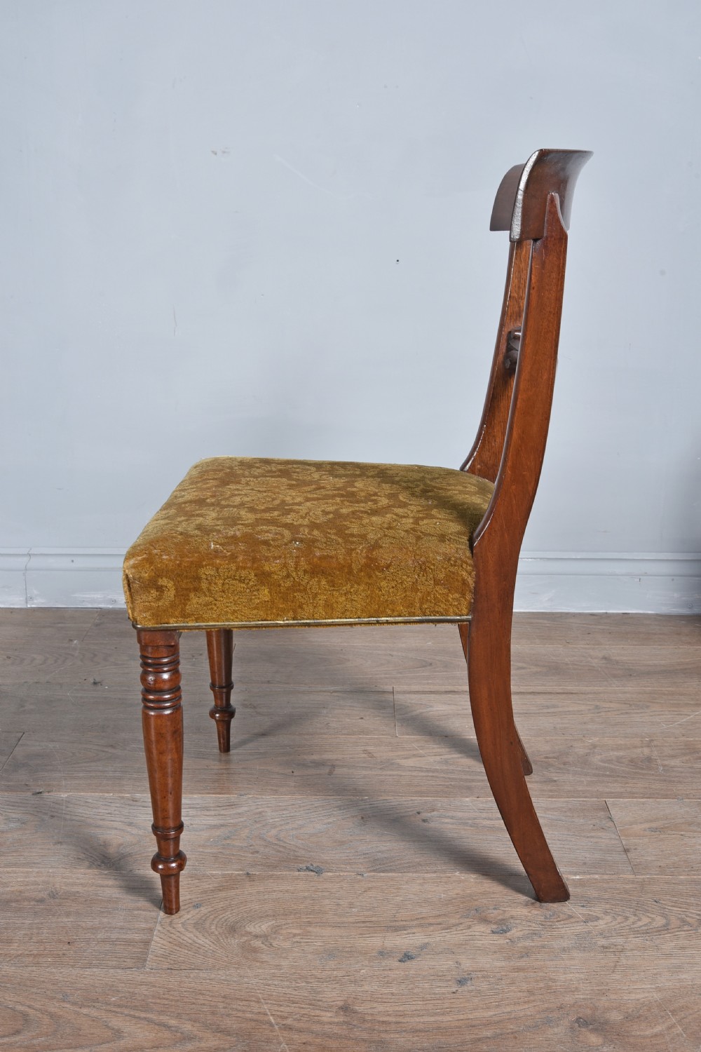 Set of eight late Regency mahogany dining chairs  View X