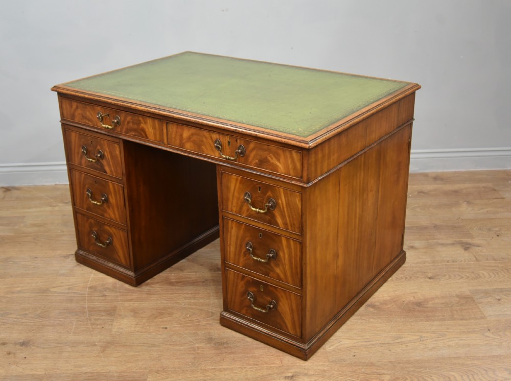 Small 19th century mahogany partners desk  View II