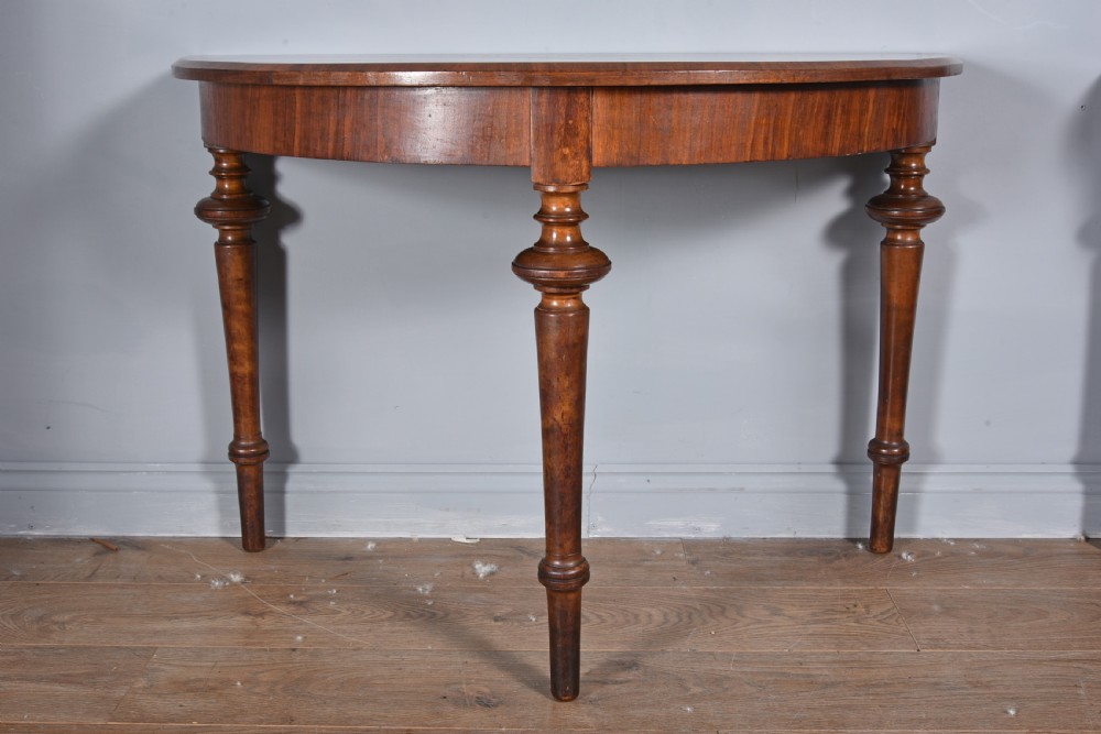 pair of 19th century mahogany console tables  View II