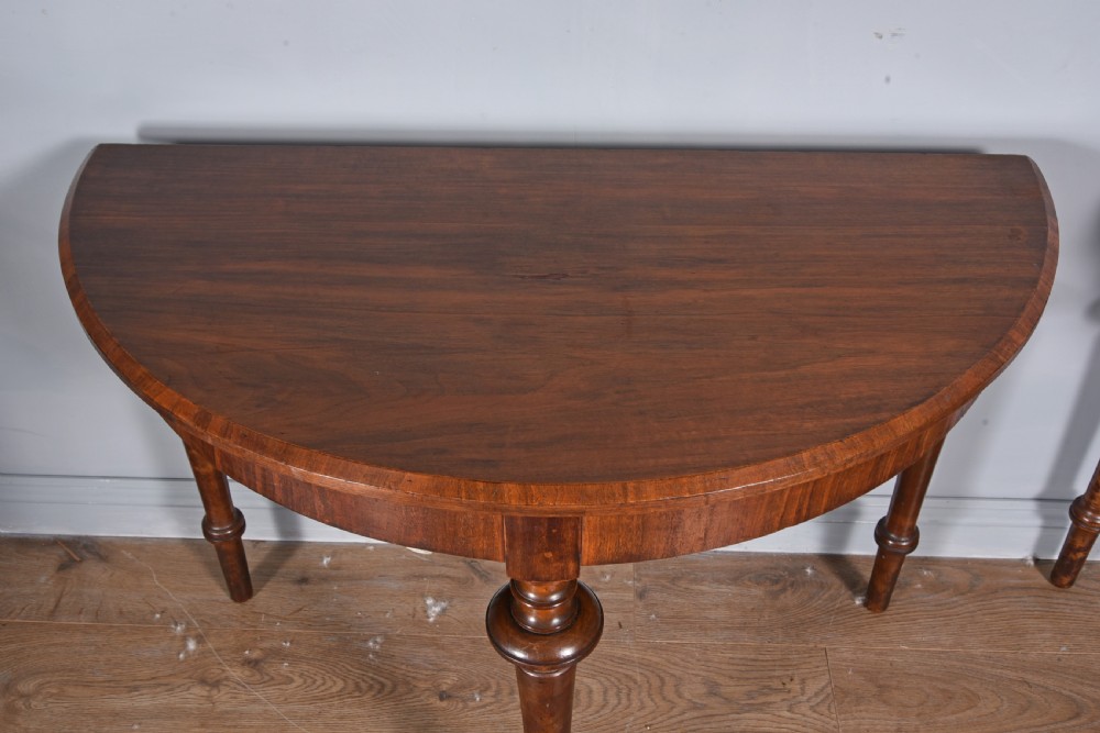 pair of 19th century mahogany console tables  View III