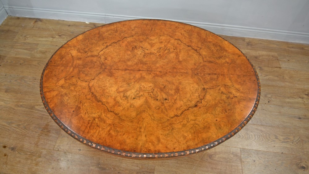 Large Victorian walnut coffee table  View IV