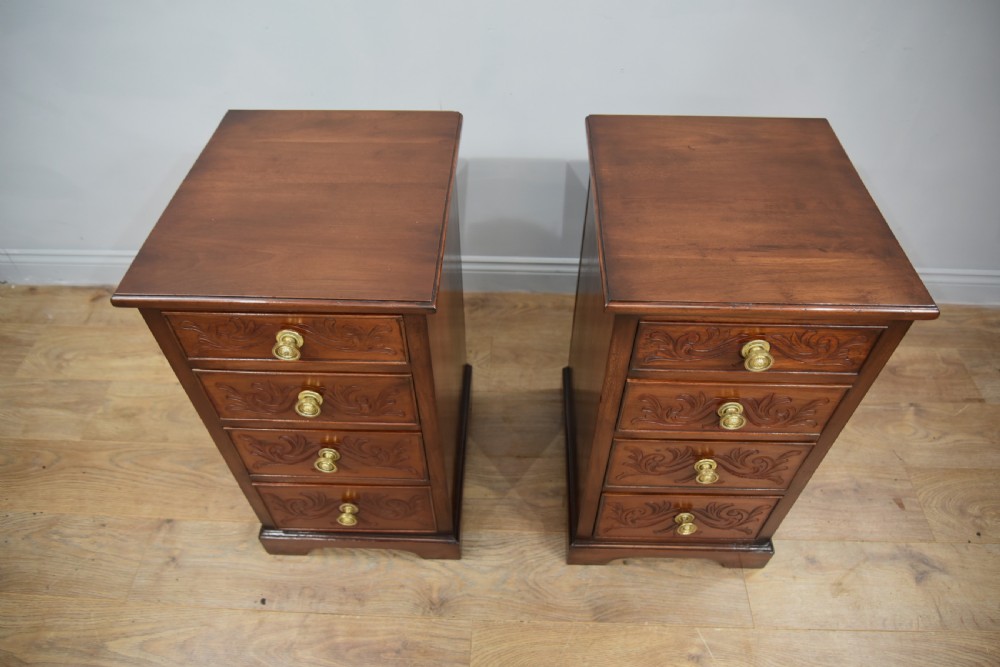Pair of mahogany bedside chests of drawers  View V